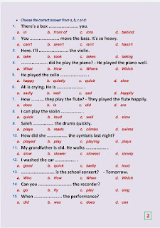 120 سؤال لغة انجليزية منهج مارس الصف السادس الابتدائى اختيار من متعدد