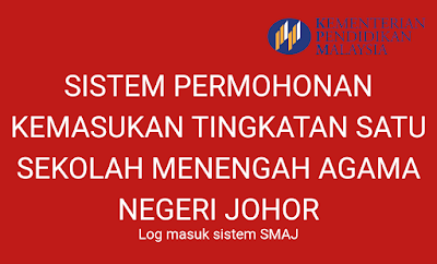 Permohonan SMA Negeri Johor 2019 SMAJ Online
