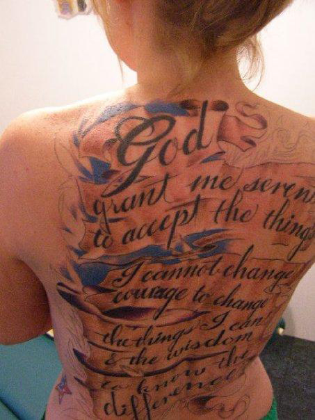 Serenity Prayer Tattoo