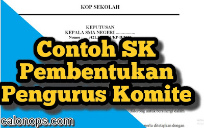Contoh SK Pembentukan Pengurus Komite