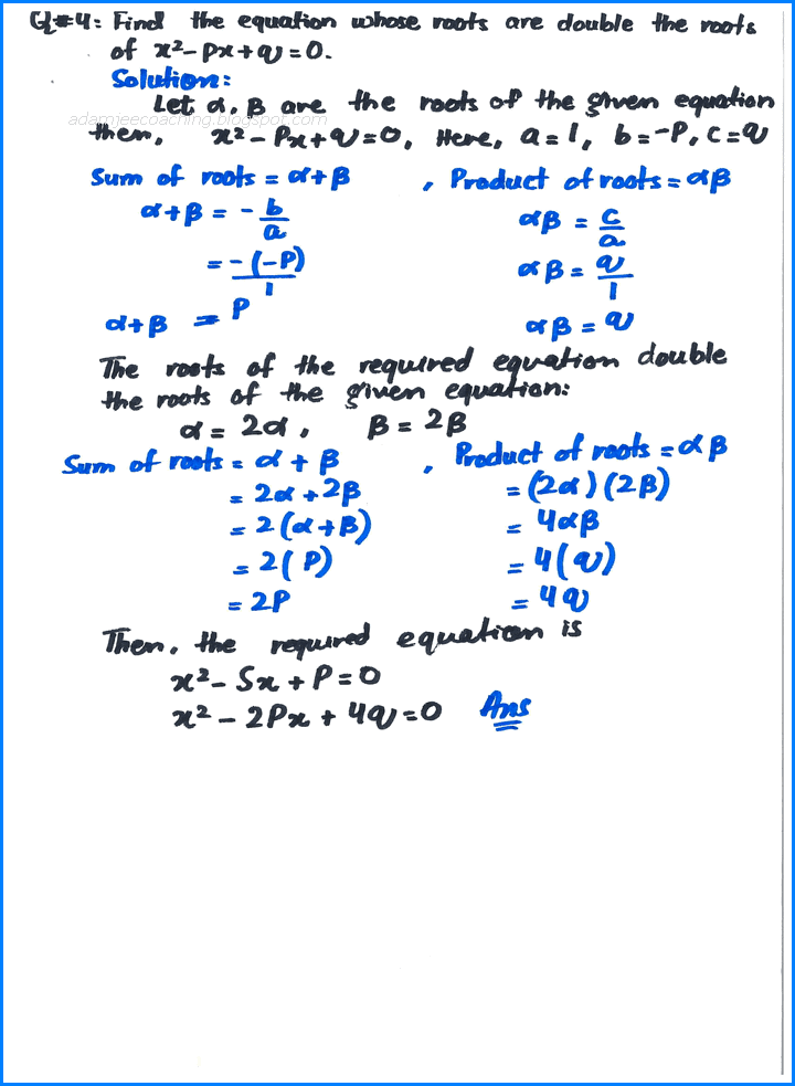 theory-of-quadratic-equations-exercise-20-5-mathematics-10th