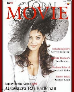 Aishwarya Rai On Global Movie Magazine Cover Page