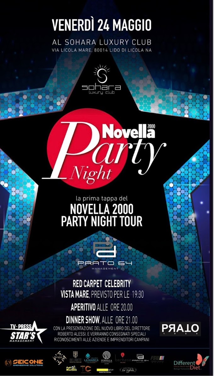Il Novella 2000 Party Night Tour parte venerdì 24 maggio dal Sohara Club di Licola