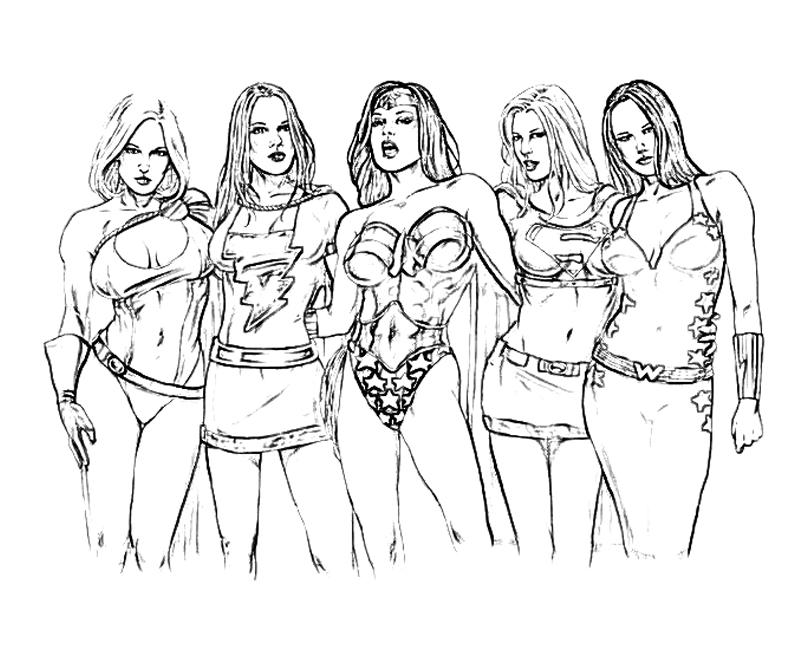 Female Dc Comic Slutty Coloring Pages 8