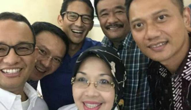 Lihatlah, Foto Selfie Cagub-Cawagub DKI yang Tua Pujian