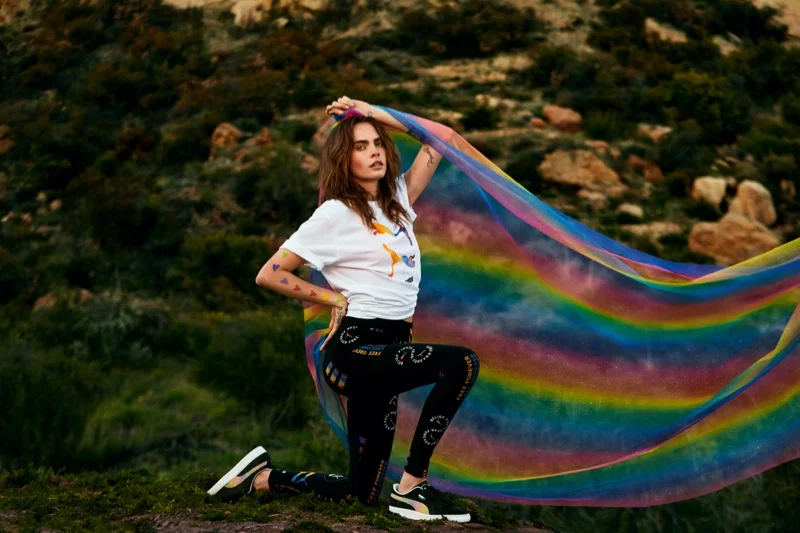 Cara Delevingne stars in PUMA Pride Forever Free 2021 campaign.