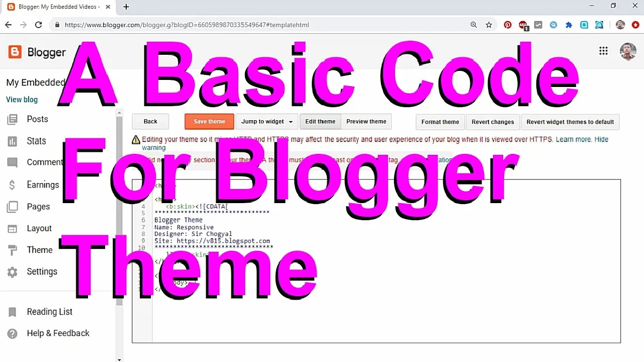baisc blogger theme