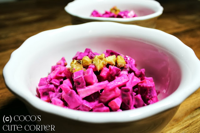 Beet Root Salad with Apple and Walnut