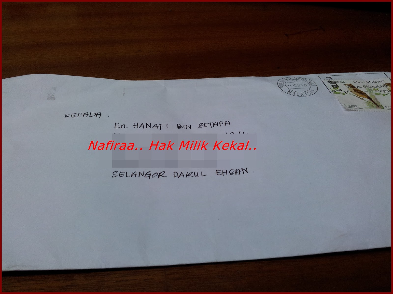 Nafira Sayang: Surat Tawaran Yang Di Tunggu 