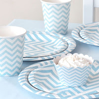 Illume Design, Chevron, Blue, Partyware