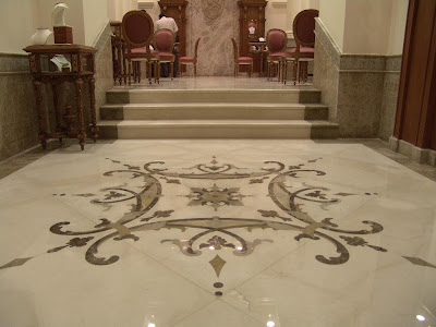 Natural stone floor