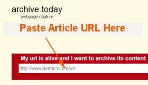 Bypass paywall With Archive.Today