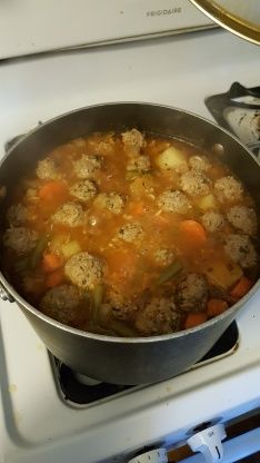 This albondigas soup recipe was given to me from my mother-in-law. It's definitely one my favorite soups