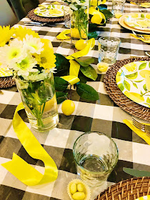 Lemon themed table @michellepaigeblogs.com