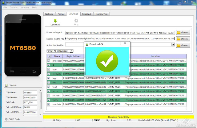 Symphony R30 Lcd Problem Fix Flash File {{ Firmware }} HW2 V14 Tested