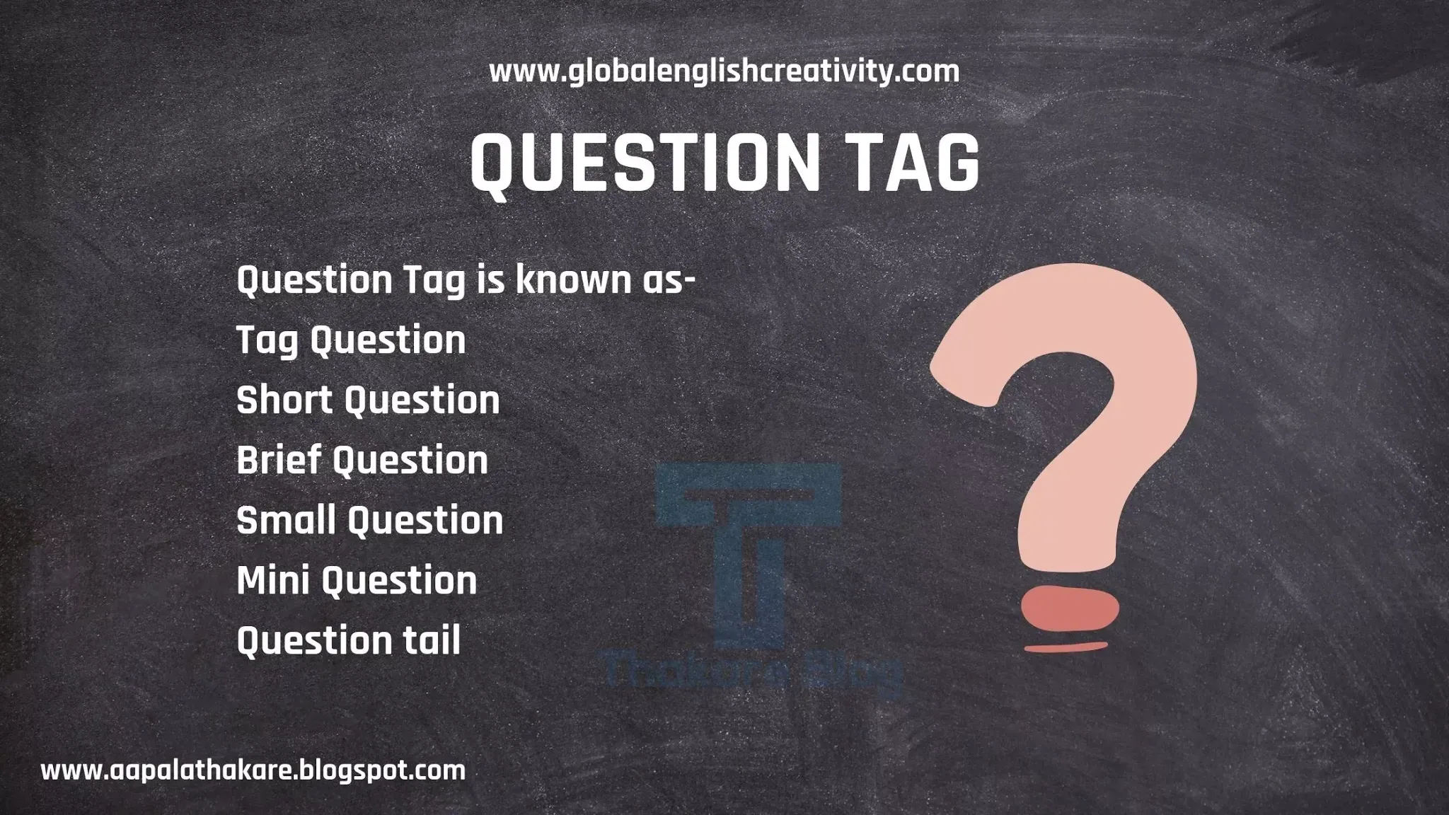 QUESTION TAG Question Tags play an important role in our daily activities and communication. We use them directly or indirectly. They perform different roles and functions in different situations. To get conversation started and to keep it going, Question Tags are effectively used. It is a typical construction in English.