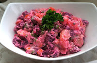 Картофельный салат со свёклой