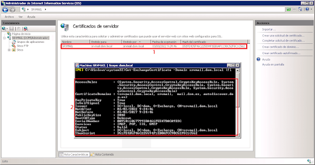 Microsoft Exchange 2007: Renovar certificado Autofirmado. Parte 1