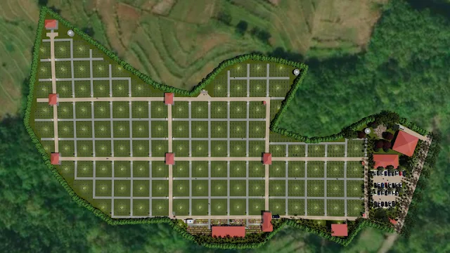 site plan makam kristen
