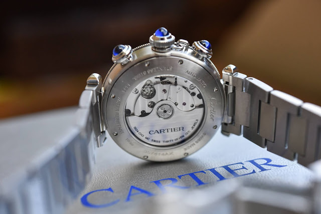 2021 Montres＆Miracles: Réplique de Montre Cartier Pacha de Cartier 41mm Chronographe Blanc Argenté