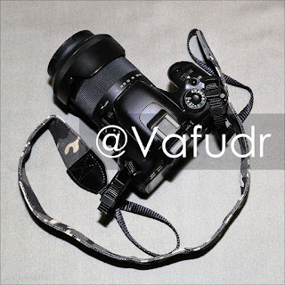 Camouflage urban-style SLR camera shoulder strap