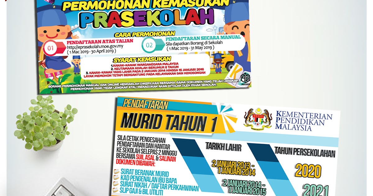 Banner Pendaftaran Prasekolah Dan Tahun 1 Bagi Sesi 2010 2021 Theprojekgrafik