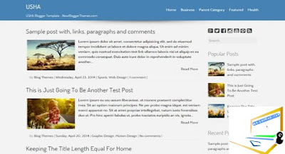 USHA Blogger Template | Download Free USHA Blogger Template