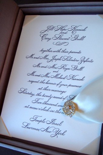 Along with couture wedding invitations she offers custom monograms 