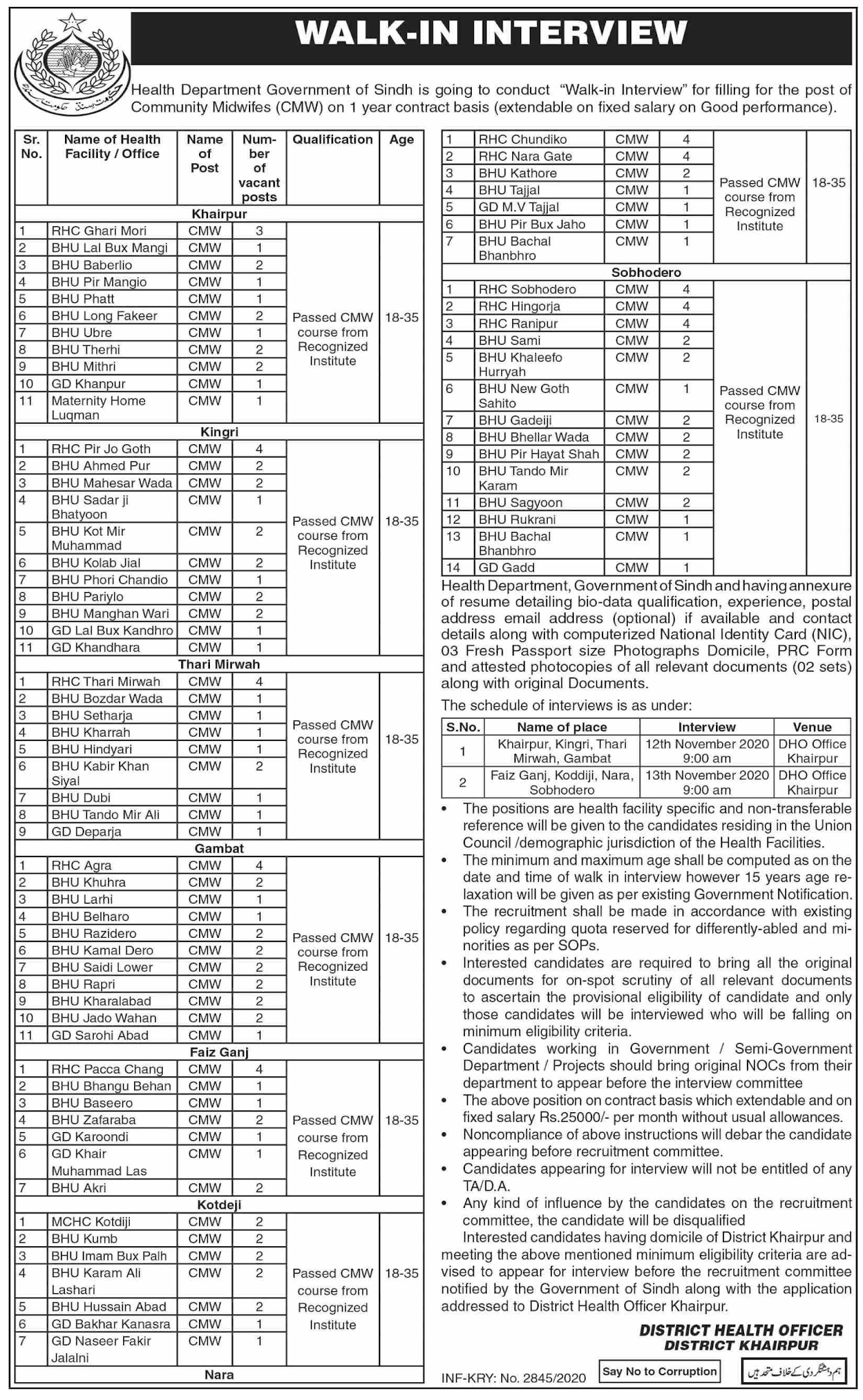 DHO Jobs October 2020 (463 Posts)