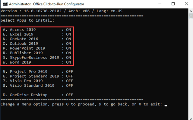 Instructions for installing and activating Office 2019 Volume License