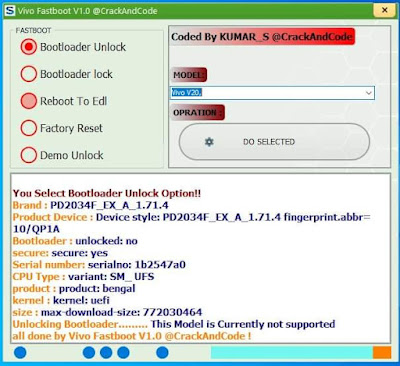 Vivo fastboot New Tool