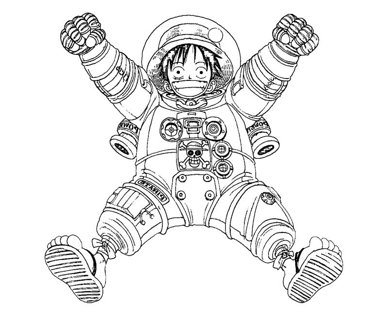 Printable Monkey D Luffy 1 Coloring Page