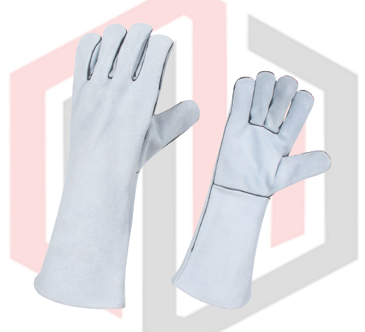 White Cow split Leather Heat Resistant Welding Gloves