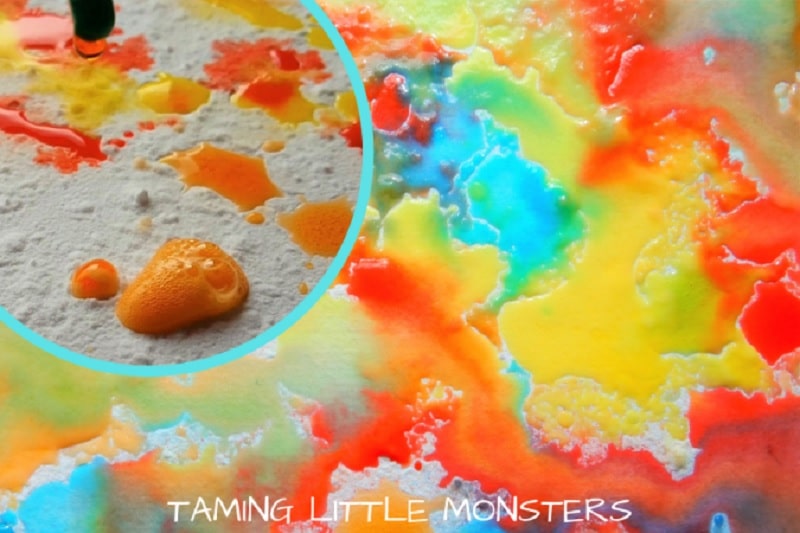 Marbled Paper Art for Kids - Taming Little Monsters