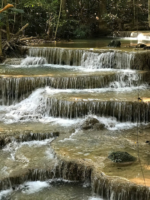 small waterfalls at the upper levels of Maekhamin