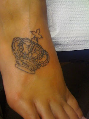 CROWN TATTOOS,TATTOOS ON FEET