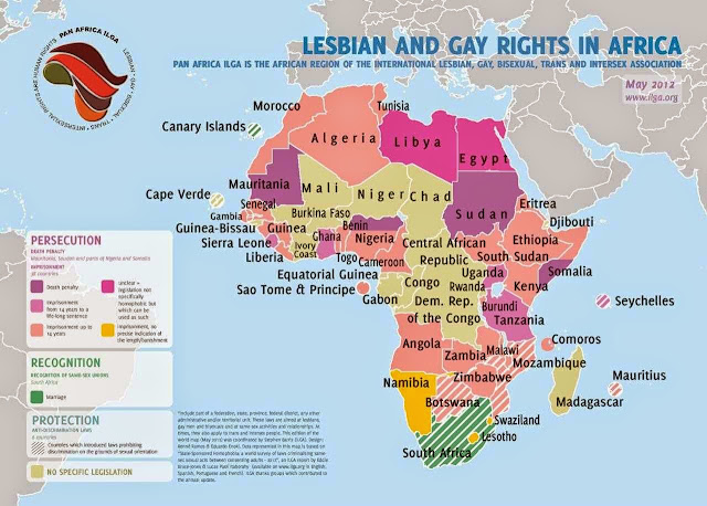 Map of gay rights in Africa