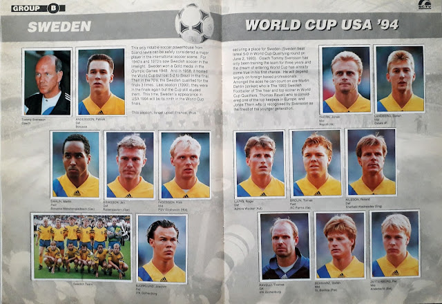 WORLD CUP USA '94 STICKER ALBUM COLLECTION GROUP B SWEDEN