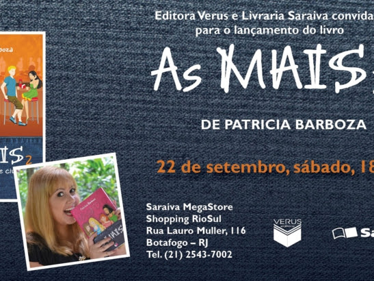 Lançamento de As MAIS 2: Eu me mordo de ciúmes, de Patrícia Barboza e Editora Verus, no Rio de Janeiro