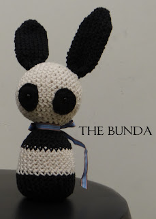 The Bunda, a crocheted bunny panda