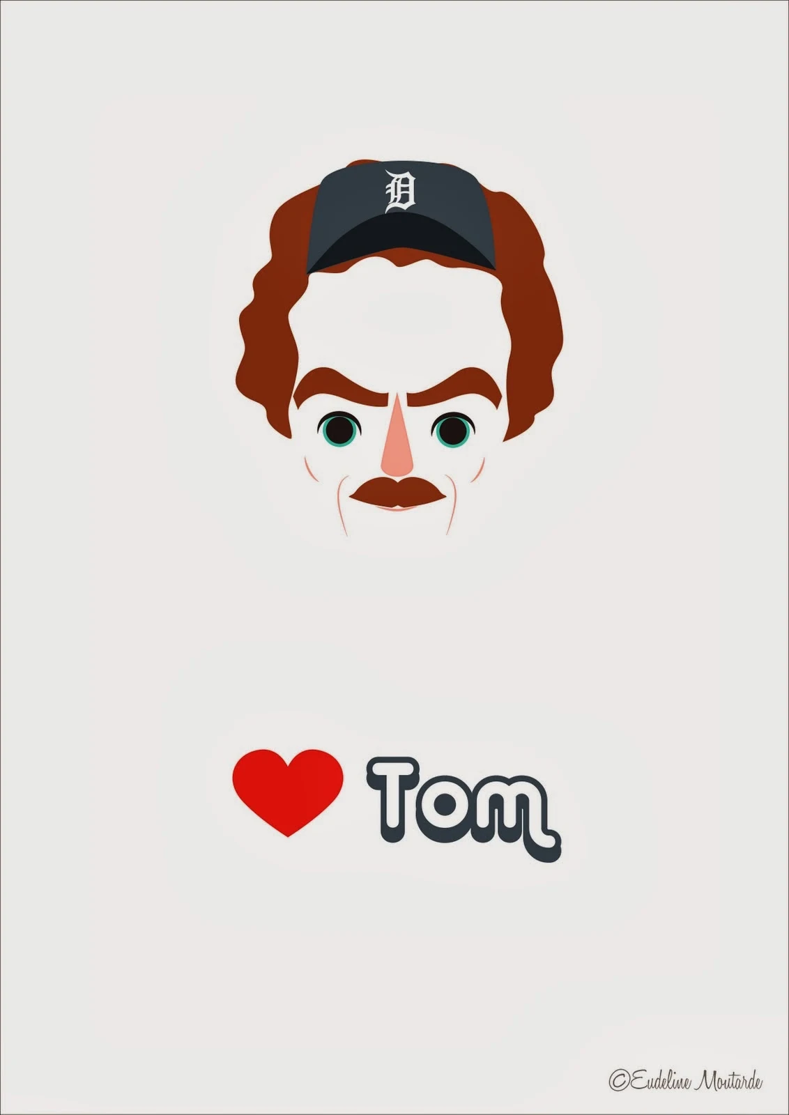 Tom Selleck: Free Printable Mask.