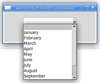 Show Month In ComboBox in Tkinter