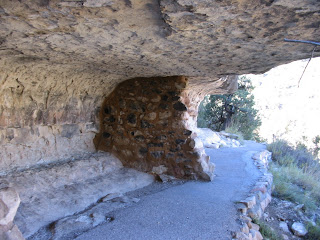 Wall of a ruined home in Walnut Canyon