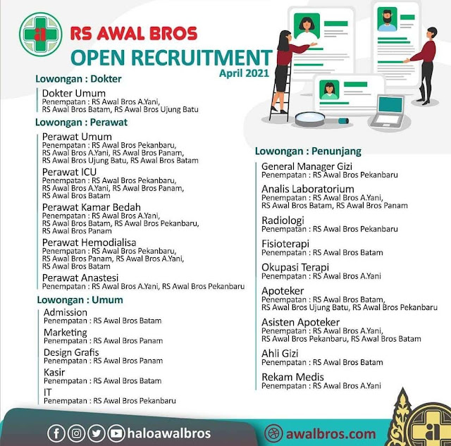 RS Awal Bros Membuka Loker Dokter, Perawat, Umum dan Penunjang.