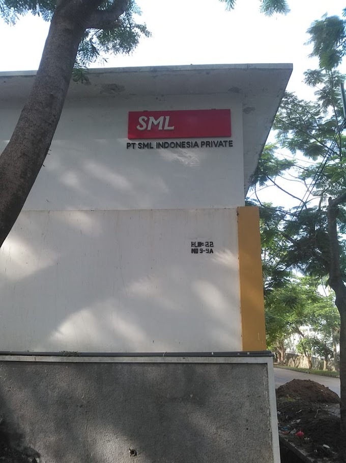 Huruf Timbul Bahan Galvalum. Logo Perusahaan PT. SML Indonesia Private Branch Semarang