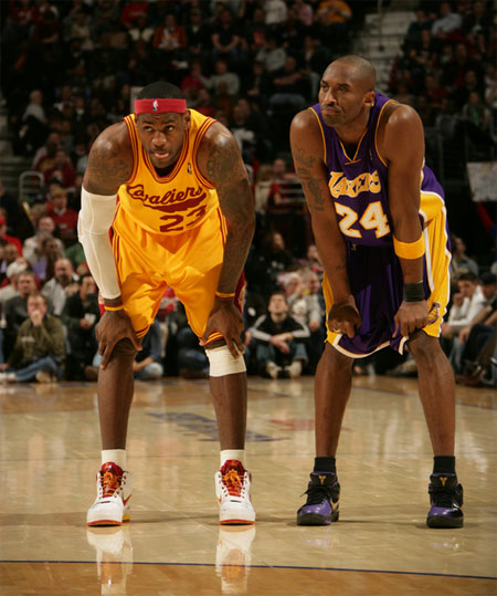 dwyane wade kobe bryant lebron james. kobe bryant dunking on lebron