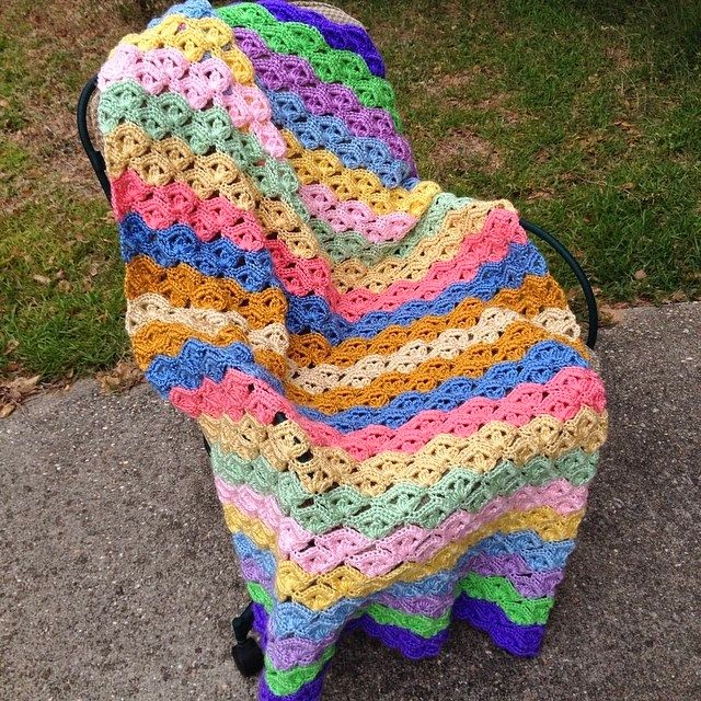 Bizzy Crochet: Irish Wave Baby Blanket