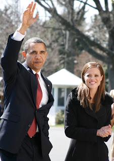 US President Obama and Miss America 2009 Winner Katie Stam