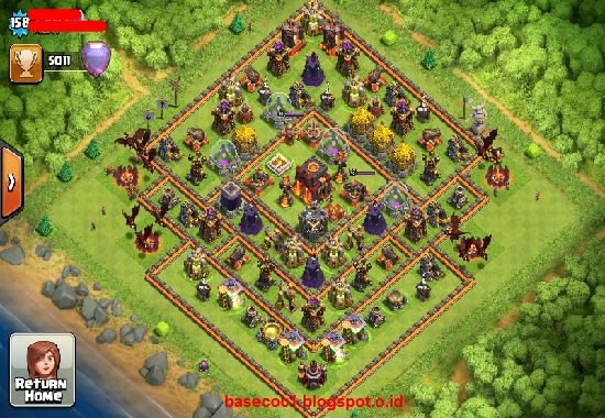 Kumpulan Gambar Base COC TH 10 Terbaik Terbaru