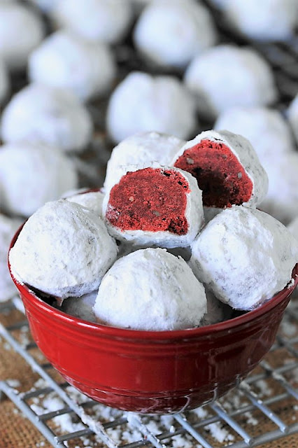  are such a fun and festive twist on this classic Red Velvet Snowball Cookies